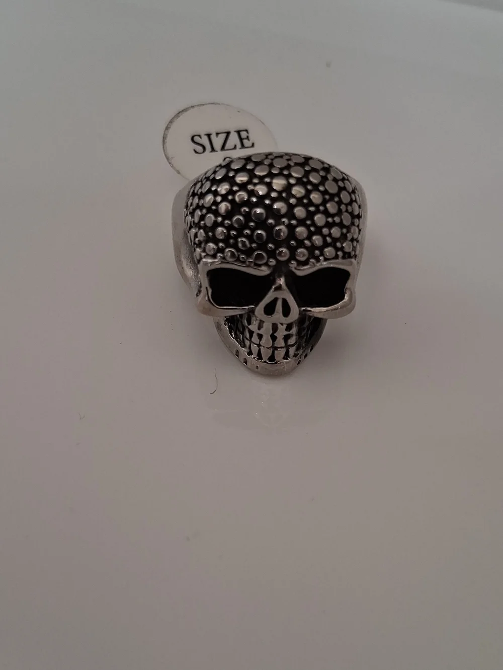 Men's Silver Skull Statement Ring - Bold Gothic Accessory